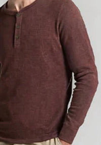 North River - Waffle 3 Button Henley Top