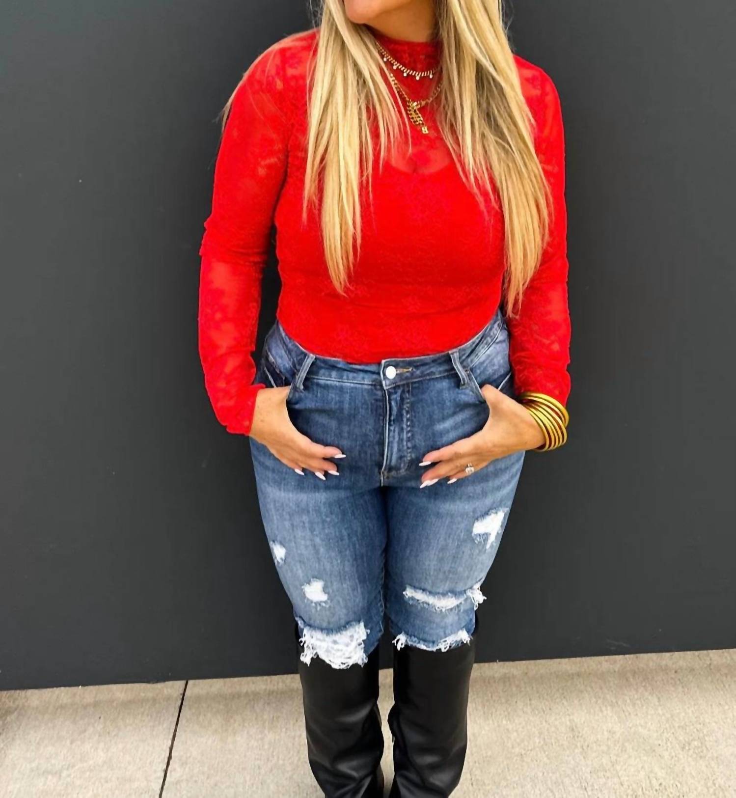 Blakeley - Lace Long Sleeve Top
