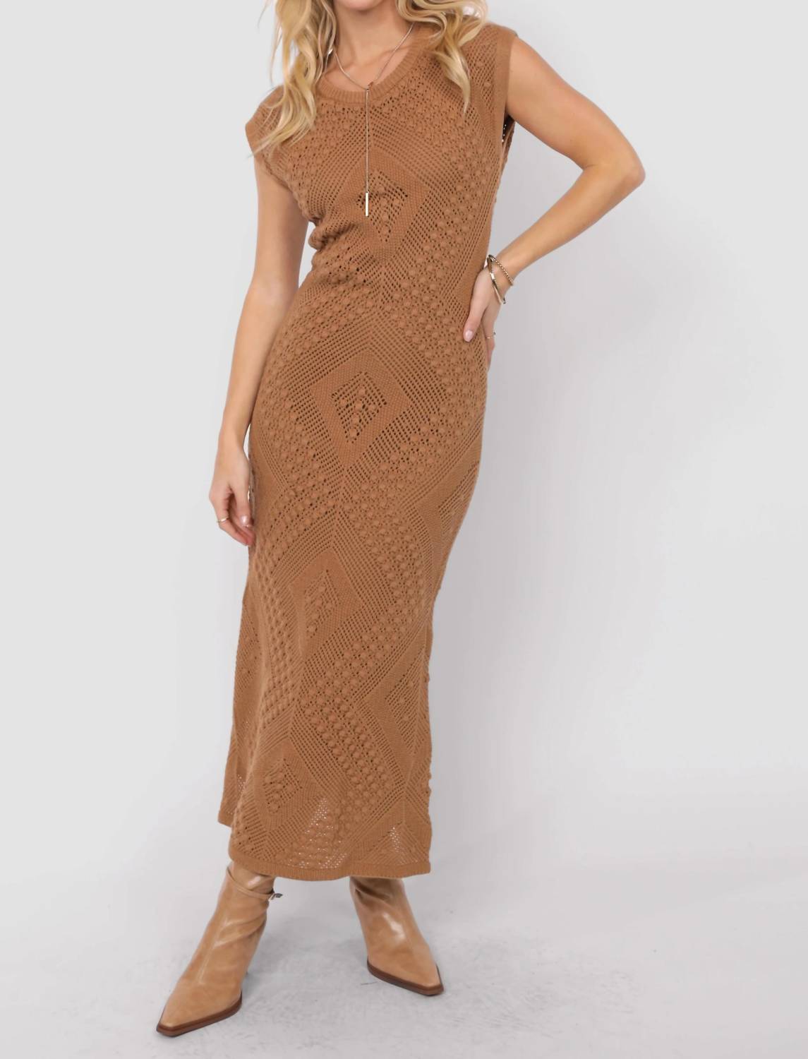 Sadie & Sage - Wandering Intricate Knit Dress