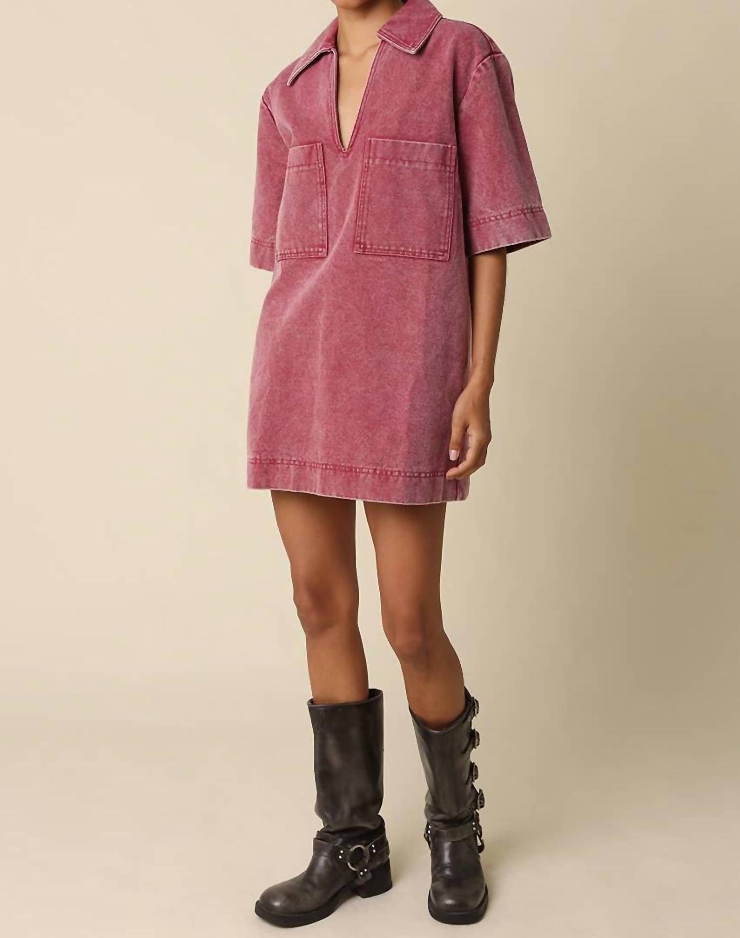Olivaceous - Washed Vintage Denim Dress