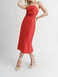 Sage The Label - Take Action Pleated Tube Midi Dress