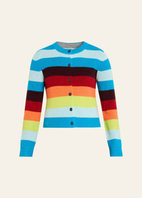 Christopher John Rogers - Striped Cropped Cardigan
