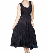Scully - Lace-up Front Midi Dress