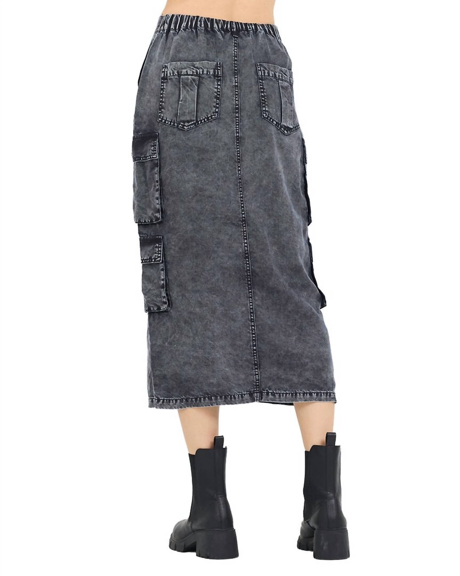 Vintage Havana - Split Front Midi Skirt