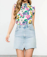 Thml - Carly Floral Ruffle Sleeve Blouse
