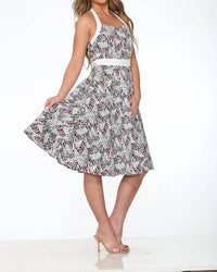 Orchid Bloom - Halter Swing Dress