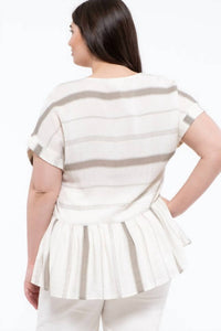 Blu Pepper - Striped Button Down Top