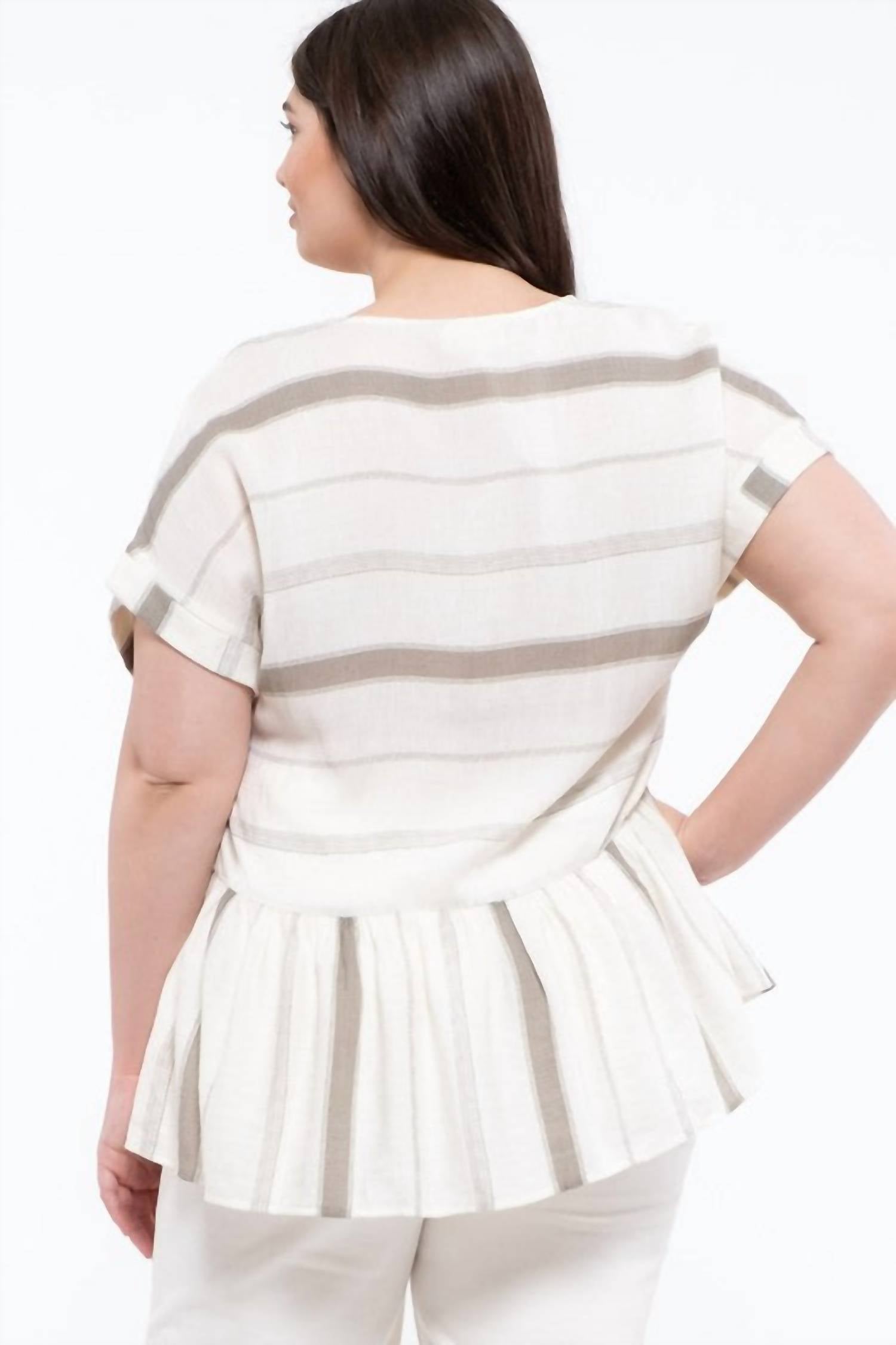 Blu Pepper - Striped Button Down Top