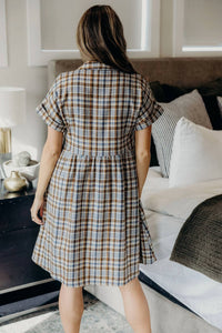 Mikarose - Harvest Plaid Short Sleeve Dress