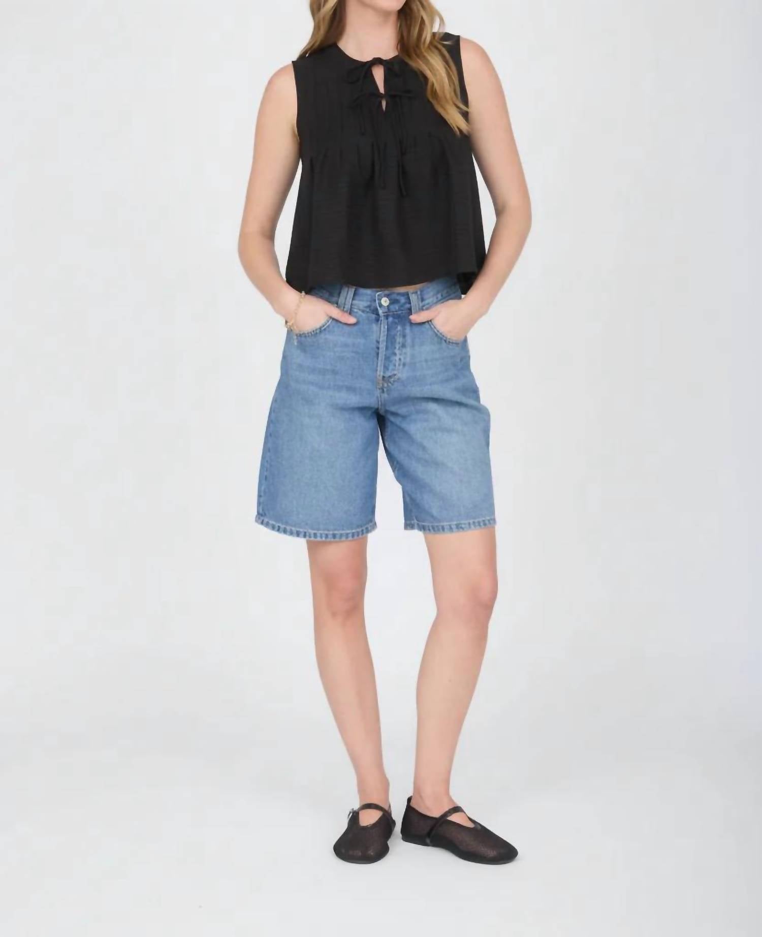 Blu Pepper - Zoey Pintuck Detail Sleeveless Top