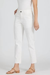 DEAR JOHN DENIM Portia Mid Rise Pants in ivory - women's pants - alternate view