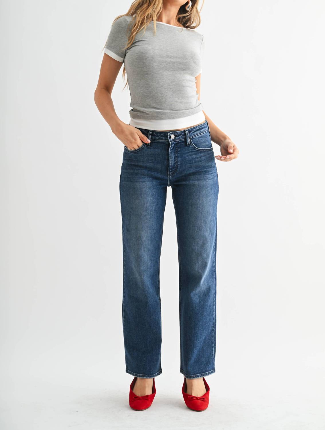 Just Black Denim - Stretchy Straight Jeans