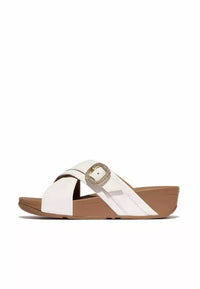 Fitflop - Women's Lulu Buckle Leather Cross Slide Sandals