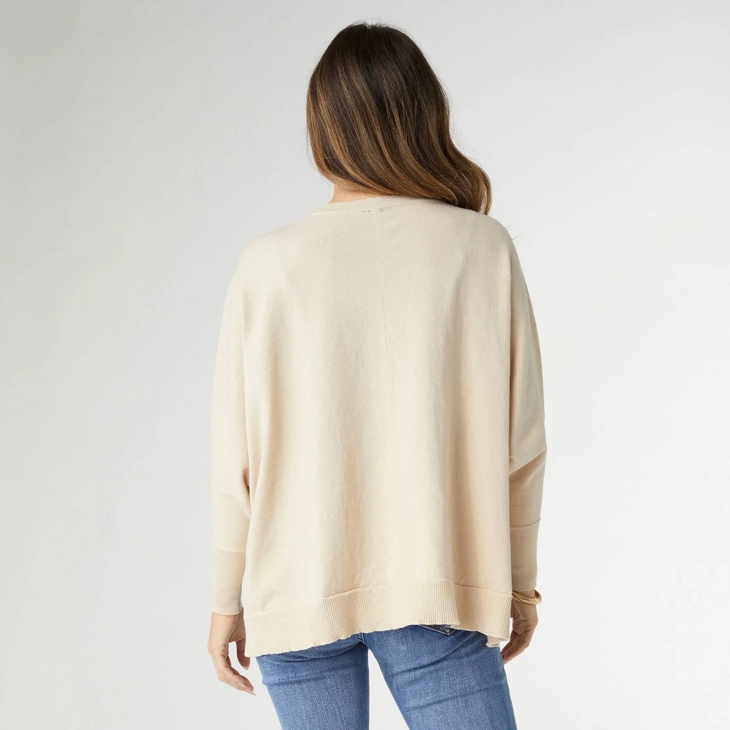 Coco + Carmen - Rila Fine Gauge V-neck Sweater With Side Slit