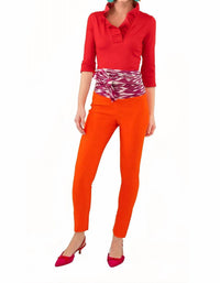 Gretchen Scott - Jersey Ruffneck Quarter Sleeve Top