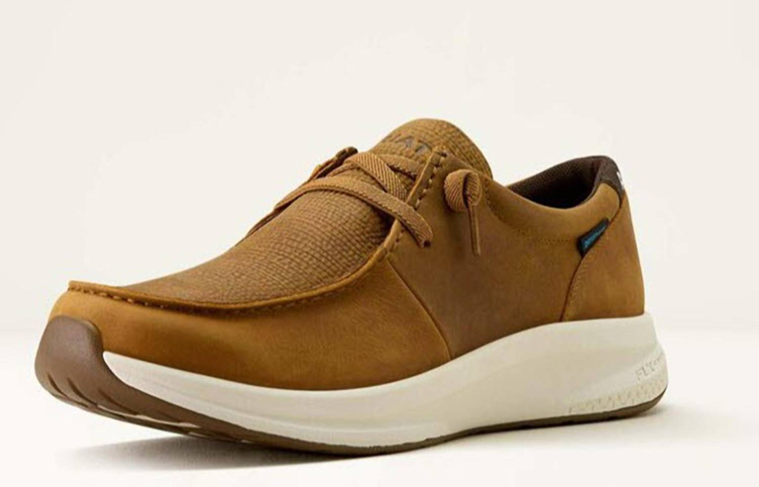 ARIAT Men's Buckeye H2o Waterproof Casual Shoe in dusted wheat - men's sneaker - detail view