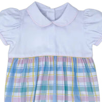 Lullaby Set Girls Bubble Onesies in plaid - kids' item - detail view