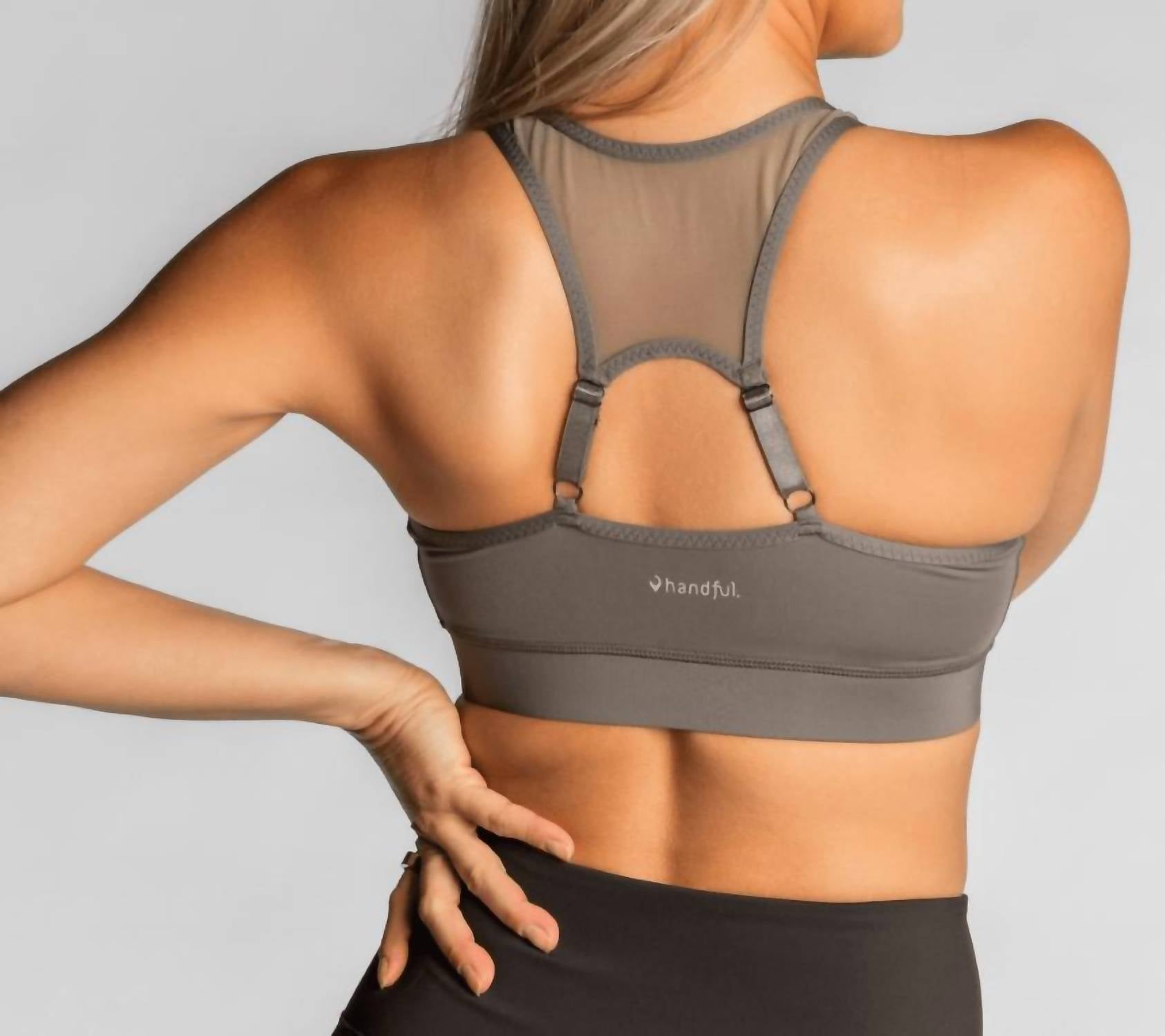 Handful The Closer Bra in magnetic gray - women's intimate - detail view