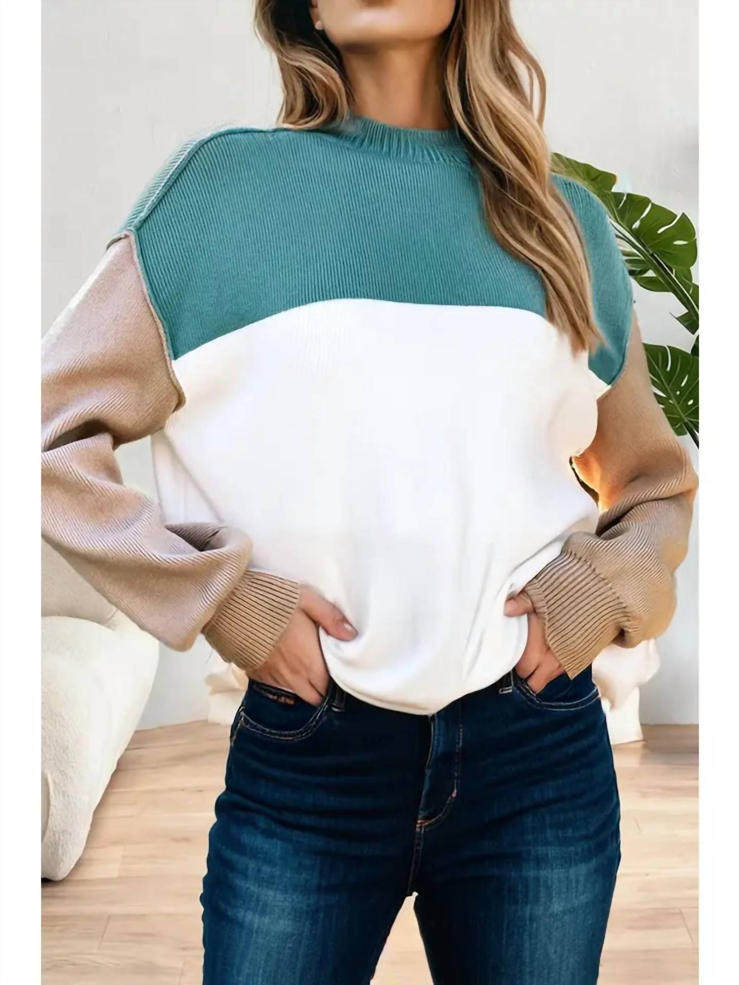 La Society - Color Block Sweater
