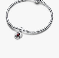 Pandora Eternity Circle Dangle Charm in silver - women's jewelry - view 4