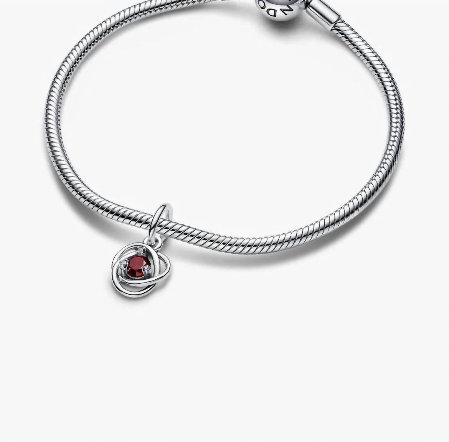 Pandora Eternity Circle Dangle Charm in silver - women's jewelry - view 4