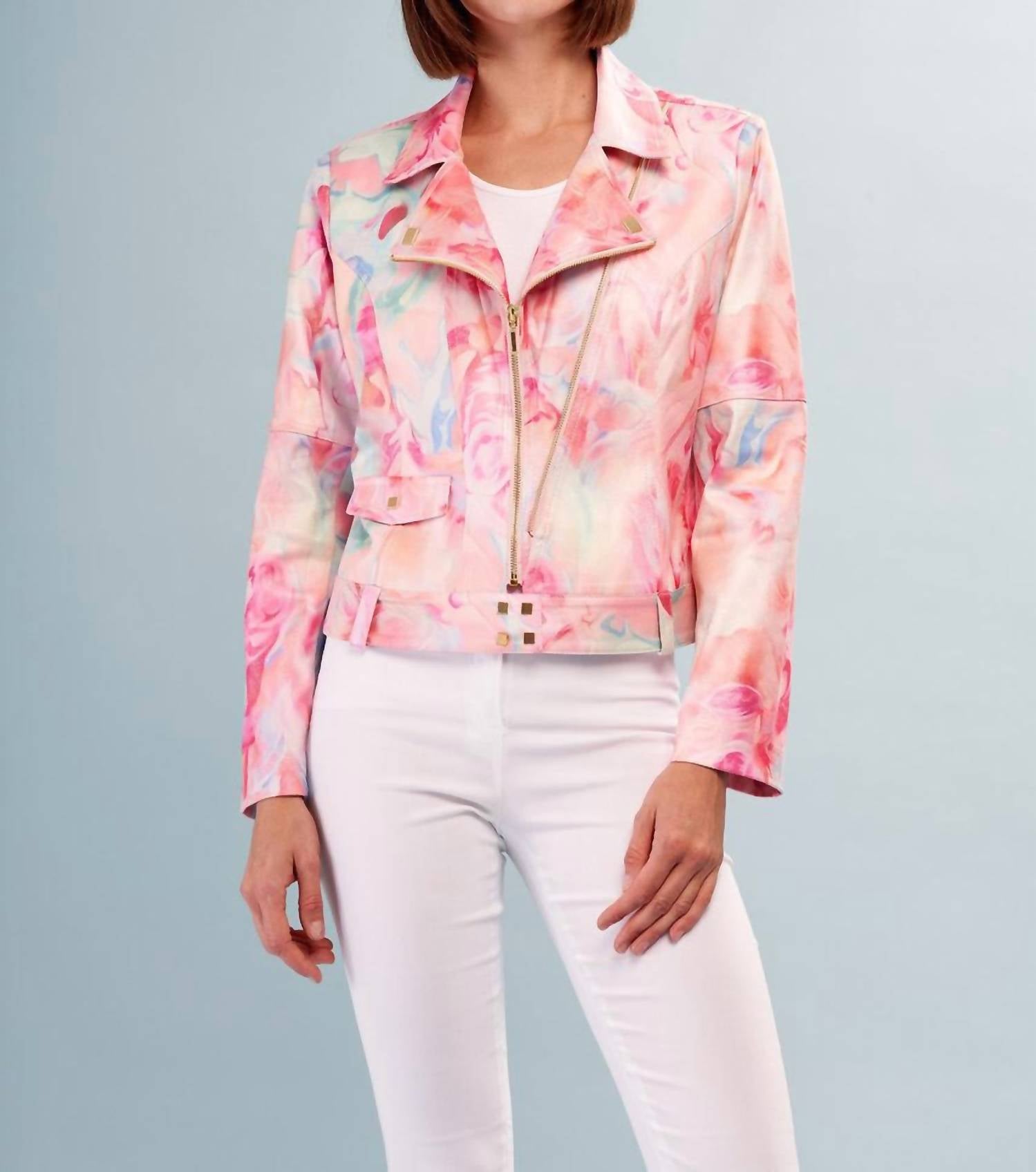 Insight - Lenora Liquid Metallic Vegan Leather Jacket