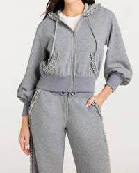 Cinq A Sept - Heather Maddie Zip Up Sweatshirt