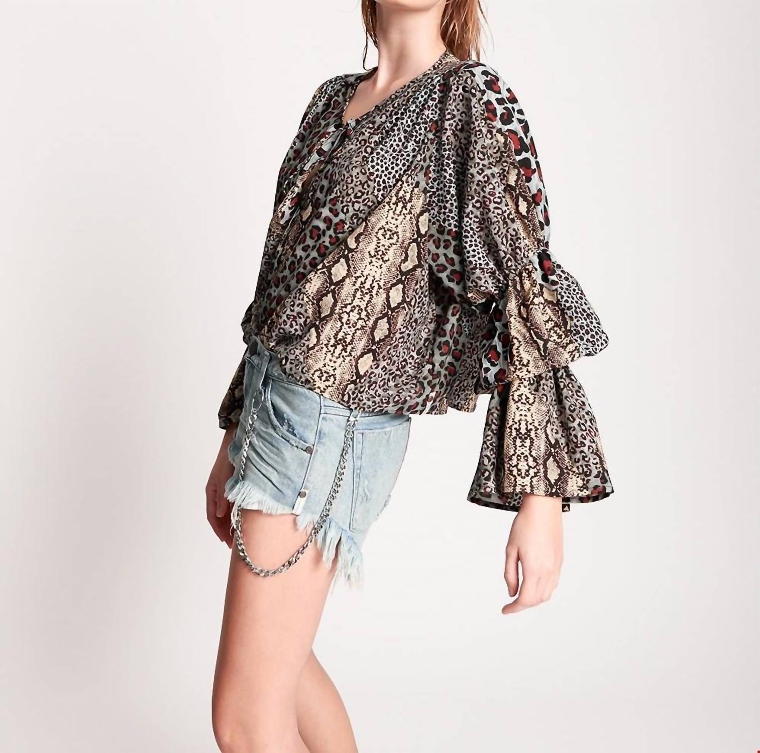 One Teaspoon - Punk Python Sophisticated Savage Top