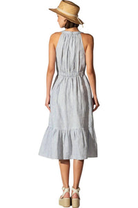 Ranna Gill - Grace Round Neck Tier Midi Dress