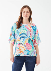 Fdj - Taylor Three-quarter Sleeve Raglan Top