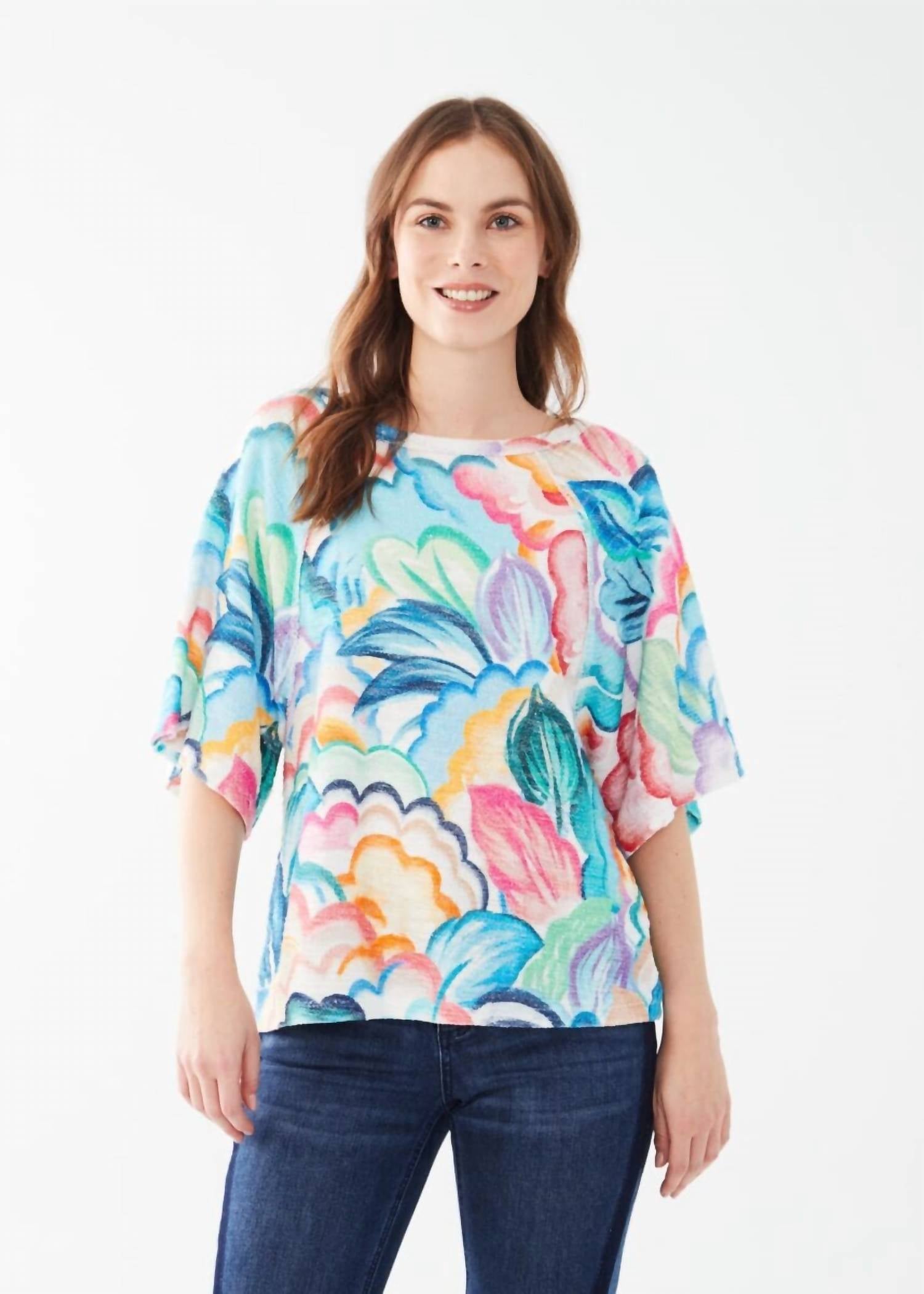Fdj - Taylor Three-quarter Sleeve Raglan Top