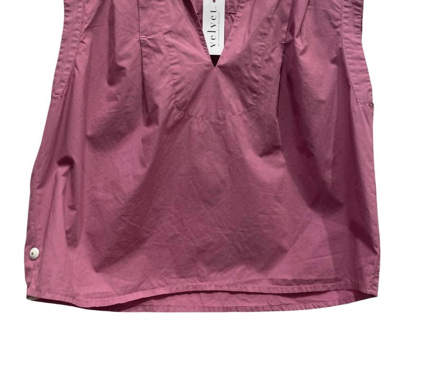 Velvet By Graham & Spencer - Women's Florence Sleeveless Collar Top