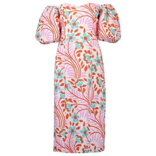 Rhode - Women's Karima Linen Puff Sleeve Midi Dress