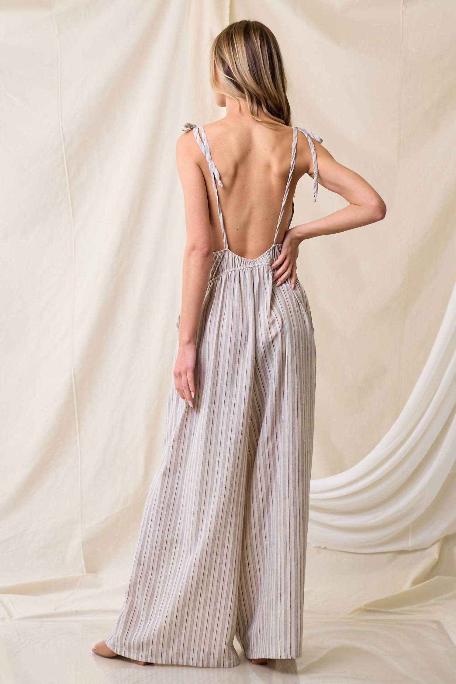 Saints & Hearts - Fay Linen Blend Jumpsuit