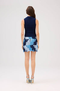 ALLISON NEW YORK Martina Skirt in blue floral - women's skirt - view 4