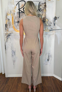 Sage The Label - Pinstripe Vest Jumpsuit