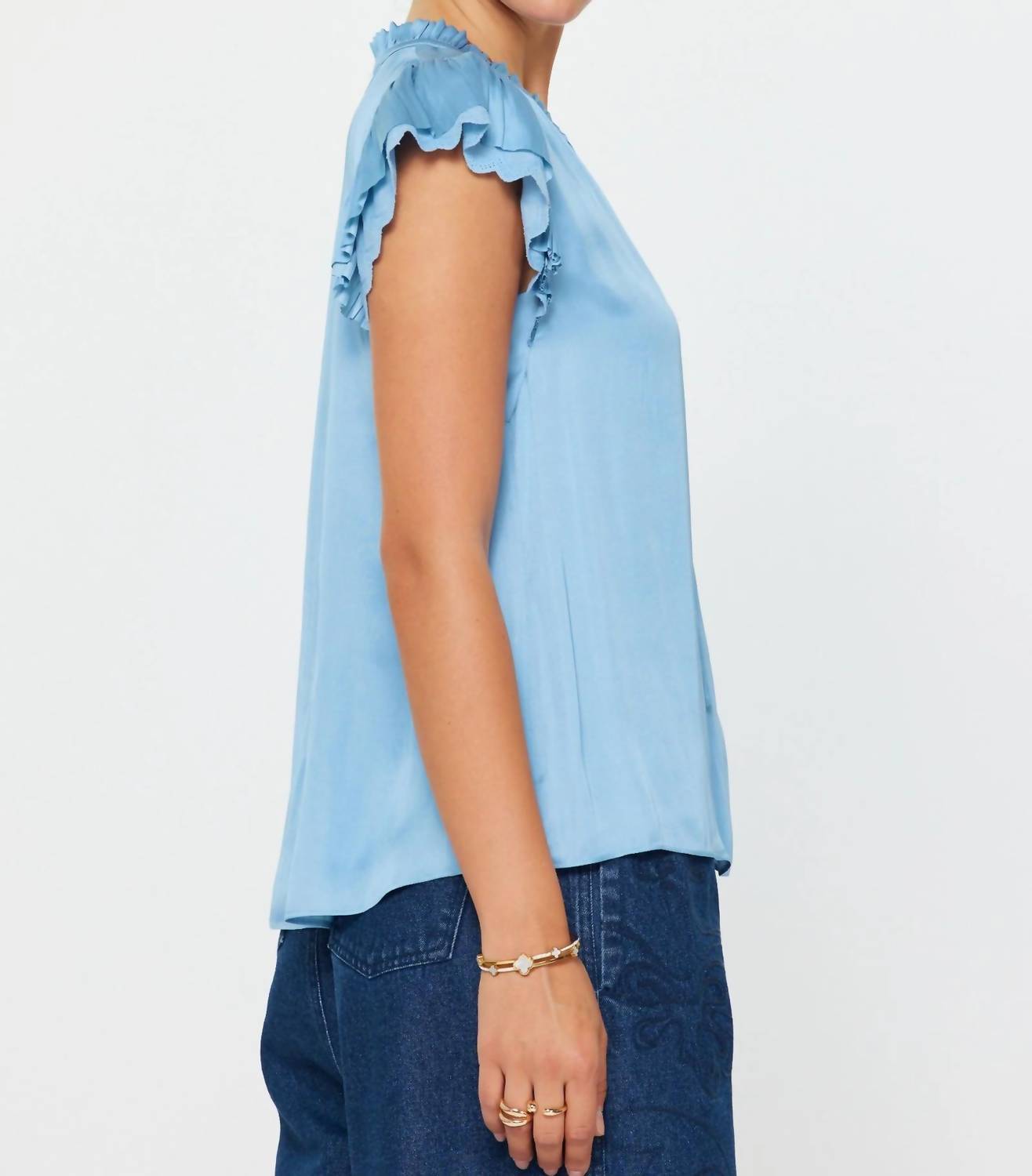 Current Air - Camilla Flutter Sleeve V-Neck Blouse