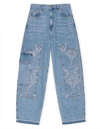 Ganni - Broderie Anglaise Carpenter Jeans