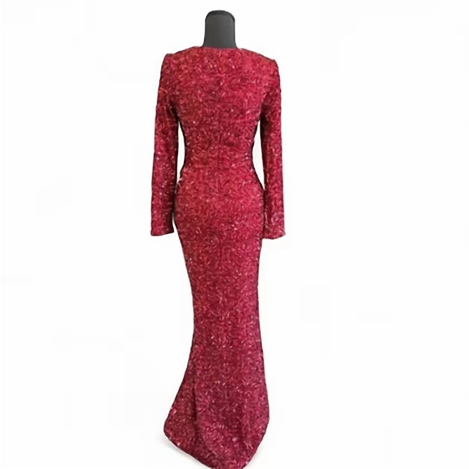 F&P - Women's Long Sleeves Sequin Gown