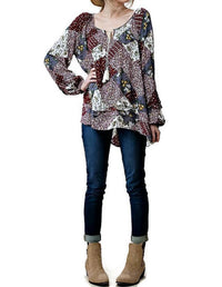 Kori - Patchwork Print Top