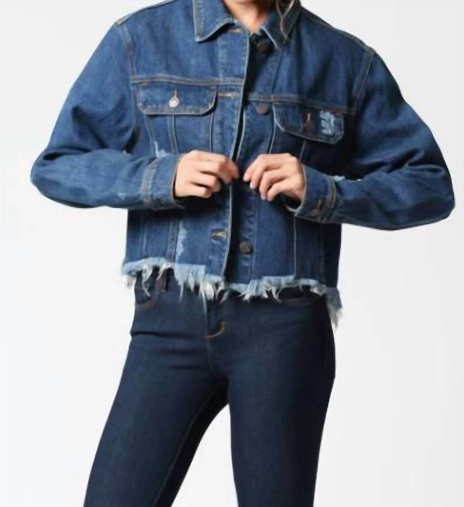 Hidden - Rebel Frayed Denim Jacket