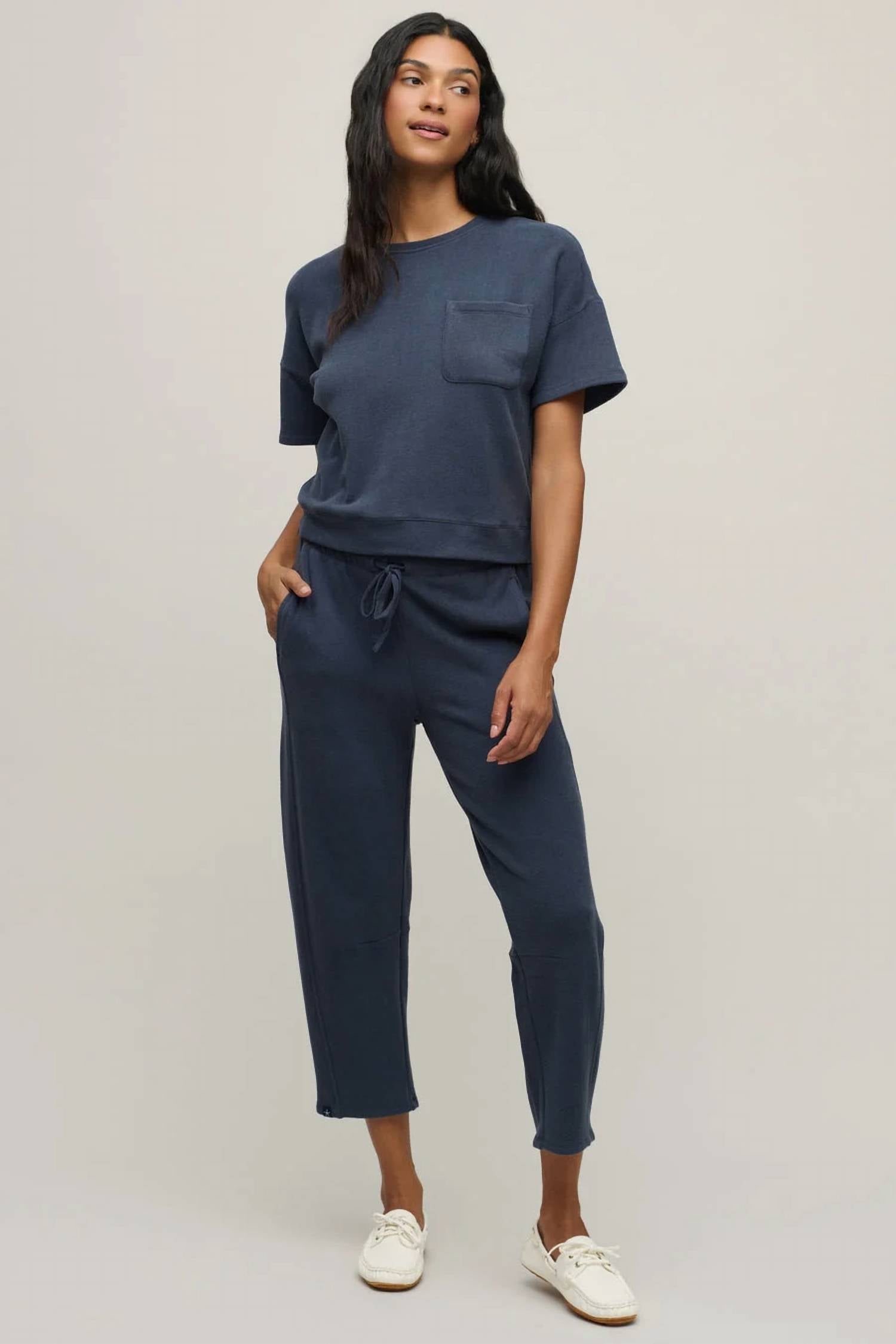 Barefoot Dreams - Brushed Fleece Seamed Ankle Pant