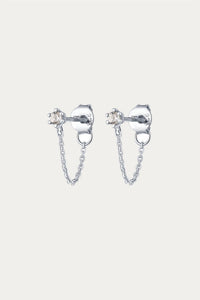 PLANT GEMSTONE CHAIN STUD