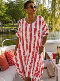 Luukaa - Striped Tuck Front Dress