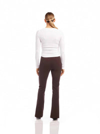 Fifteen Twenty - Side-Shirred Long Sleeve Top