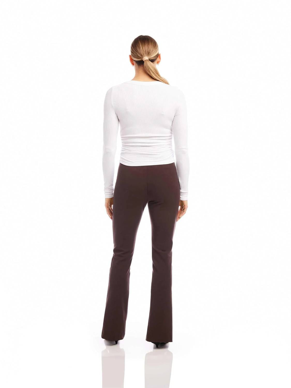 Fifteen Twenty - Side-Shirred Long Sleeve Top