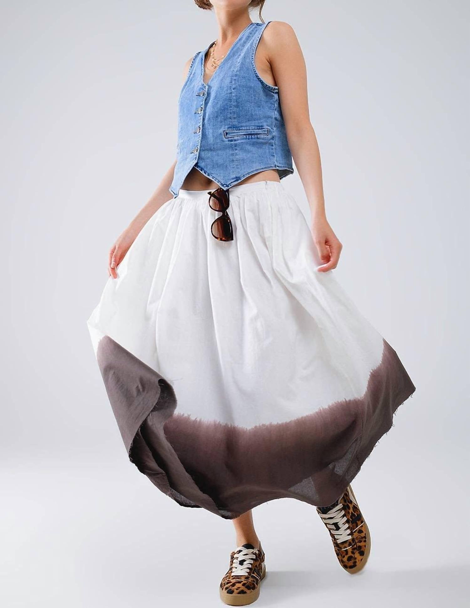 Q2 - Flowy Drop Waist Skirt
