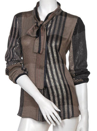 Beate Heymann - Glossy Plaid Blouse