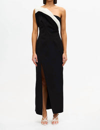 ACLER Droxford Maxi Dress in black ivory - women's dress