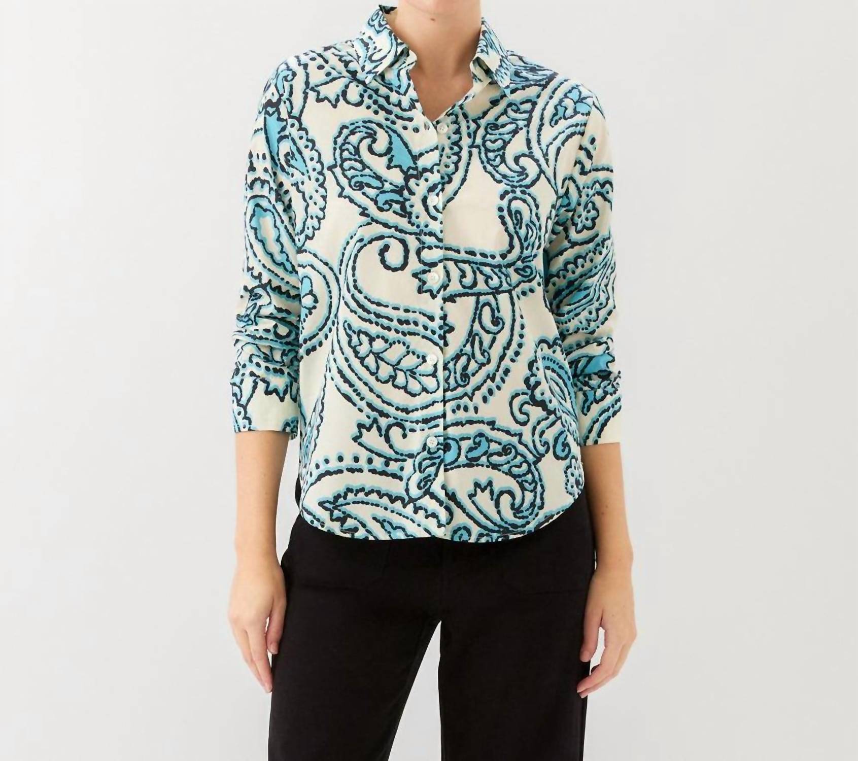 Karen Kane - Ruched Sleeve Button-up Shirt